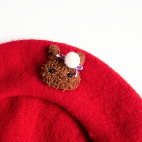 Bunny Beret Red - Picture 2 of 2